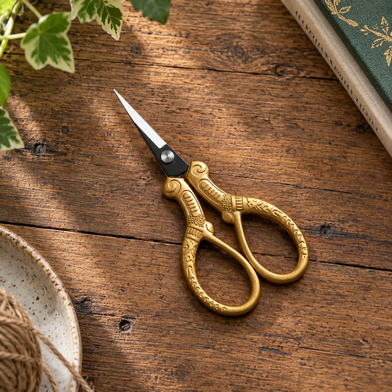 Gold Detail Scissors - alternate view; styling objects excluded