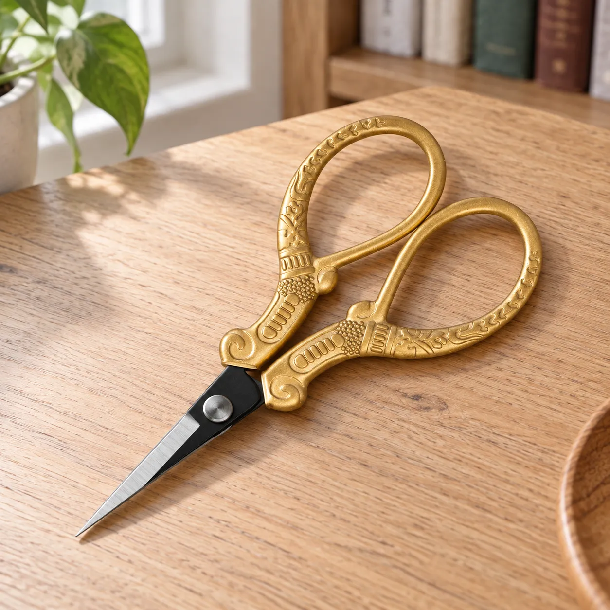 Gold Detail Scissors - lead view; styling objects excluded
