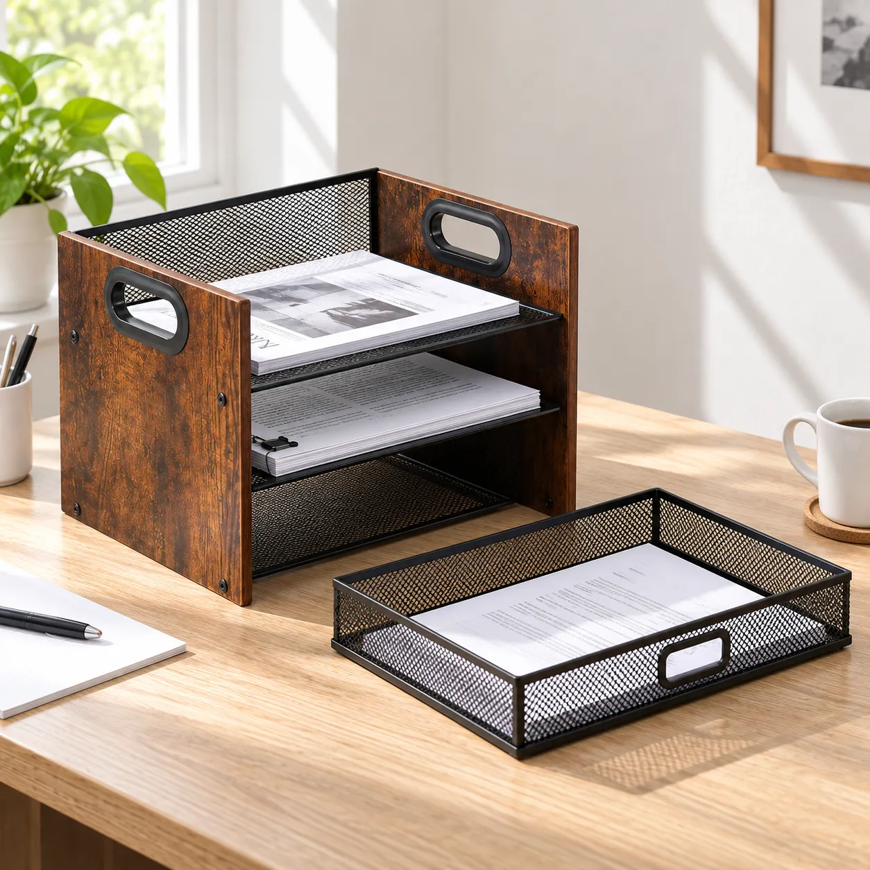 Three Tier Letter Tray - use view; props excluded