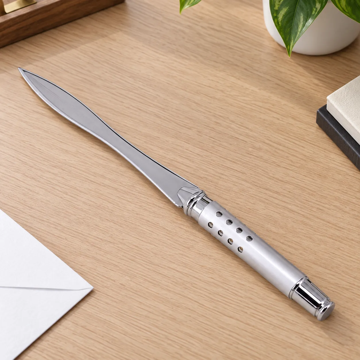 Silver Letter Opener - alternate view; styling objects excluded